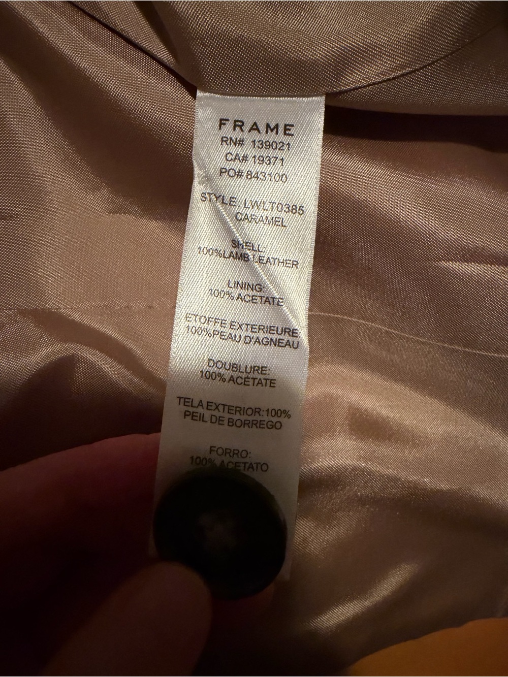 Frame Long Leather Trench in Camel XS - Picture 7 of 10